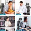 51VB3dCw6HL._AC_.jpg mfavour Chaise de Bureau Pivotante Siège Confortable Fauteuil de Bureau Ergonomique avec 3D Accoudoirs, Hauteur Apui-tête Soutien Lombaire Dossier Règalable - Charge Max. 200kg