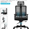 51VD7Rn0pCL._AC_.jpg Frarlsh Fauteuil de Bureau en Accoudoirs Réglable et Hauteur Réglable, Ergonomique Chaise en Maille Respirante, Siège D'ordinateur Pivotant avec Dossier Inclinable, 150kg Maximum (Noir)