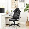 SONGMICS Fauteuil gamer, Chaise gaming, Chaise racing, Siège e-sport, Chaise de bureau à haut dossier, hauteur réglable, accoudoirs relevables, mécanisme d'inclinaison, Noir OBG28B
