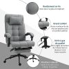 51XbWPsjEL._AC_.jpg Fauteuil de bureau manager capitonné chaise de bureau inclinable réglable ergonomique repose-pied rétractable tétière lin gris