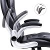 51X4jYiNgeL._AC_.jpg Songmics Fauteuil de Bureau à Dossier Haut, avec Appui-tête, Assise rembourrée, Accoudoirs Pliables, Ergonomique, Noir OBG51B, Nero, 77 x 33 x 65 cm