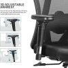51Y7kIf-oL._AC_.jpg mfavour Chaise de Bureau Pivotante Siège Confortable Fauteuil de Bureau Ergonomique avec 3D Accoudoirs, Hauteur Apui-tête Soutien Lombaire Dossier Règalable - Charge Max. 200kg