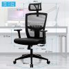 51ZHnuTkbqL._AC_.jpg Frarlsh Fauteuil de Bureau en Accoudoirs Réglable et Hauteur Réglable, Ergonomique Chaise en Maille Respirante, Siège d'ordinateur Pivotant avec Dossier Inclinable (Noir)