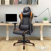 51ZezcroMBS._AC_.jpg Acethrone Chaise de Jeu Ergonomique Dossier de Chaise d'ordinateur Confortable Peut être incliné à 165° avec Appui-tête et Coussin Lombaire et accoudoirs Chaise pivotante à 360 ° réglable
