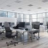 51aHxFPvAL._AC_.jpg Yaheetech Chaise de Bureau Executive Ordinateur Dossier Haut Fauteuil de Bureau Pivotant Réglable en Hauteur pour Etude Studio Chambre Gris
