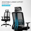 51b2geIkPKL._AC_.jpg Frarlsh Fauteuil de Bureau en Accoudoirs Réglable et Hauteur Réglable, Ergonomique Chaise en Maille Respirante, Siège D'ordinateur Pivotant avec Dossier Inclinable, 150kg Maximum (Noir)