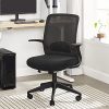 51btPc9CUES._AC_.jpg SONGMICS Fauteuil de bureau en toile, Chaise ergonomique, Siège, pivotant, réglable en hauteur, mécanisme d’inclinaison, siège et dossier en toile respirante, Noir OBN032B01