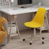 51cpjX9rJXL._AC_.jpg Radelldar Jaune Fauteuil de Bureau a Coussin Pivotant Hauteur Réglable Chaise de Bureau à roulettes Chaise D'ordinateur pour Le Bureau à Domicile (Jaune)