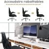 51dvSVRaOxL._AC_.jpg Chaise de Bureau avec Dossier Rabattables,Fauteuil de Bureau avec Accoudoirs Rabattables,Hauteur Réglable, Pivotant à 360°, Siège Pivotant Respirante