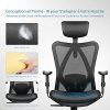 51excOf5IIL._AC_.jpg mfavour Siège Confortable Chaise de Bureau Fauteuil Ergonomique avec Accoudoirs Réglable Hauteur Appui-tête Ajustable Dossier Inclinable Soutien Lombaire Le Charge Max. 200kg