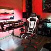 51fSBMLTrmL._AC_.jpg VADIM Chaise de Bureau Gaming Rouge et Blanche, Chaise Fauteuil de Bureau Racing Sport Ergonomique, Siège Gamer Dossier inclinable à 155°, Hauteur Réglable, PU pour PC Joueur