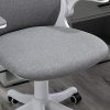 51gm0EJPnQL._AC_.jpg Chaise de bureau tissu lin hauteur réglable pivotante 360° accoudoirs relevables support lombaires réglable gris
