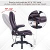 51gtbLdfKcL._AC_.jpg HOMCOM Fauteuil de Bureau Direction pivotant massant Chauffant électrique revêtement synthétique Chocolat