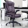 51hmMwdBeqL._AC_.jpg HOMCOM Fauteuil de Bureau Direction pivotant massant Chauffant électrique revêtement synthétique Chocolat