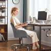 51k89frDkcS._AC_.jpg SONGMICS Chaise de bureau avec surface en tissu velours, Fauteuil pivotant, Siège ergonomique, rembourrage en mousse, hauteur réglable, Gris Clair OBG012G01