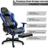 51l-Qr-lROL._AC_.jpg Blackpoolal Gaming Chair Chaise de bureau avec repose-pieds, chaise de bureau pivotante avec appuie-tête, coussin lombaire réglable en hauteur, ergonomique, capacité de charge 150 kg (Blue)