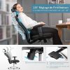 51lNSVG7pL._AC_.jpg mfavour Siège Confortable Chaise de Bureau Fauteuil Ergonomique avec Accoudoirs Réglable Hauteur Appui-tête Ajustable Dossier Inclinable Soutien Lombaire Le Charge Max. 200kg