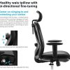 51loSsnzE8L._AC_.jpg SIHOO Chaise de Bureau Ergonomique, Fauteuil de Bureau avec Support Lombaire, Appuie-tête et accoudoir réglables, Chaise de Bureau Confortable en Maille Respirante, Noir