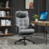 51mPLXIslHS._AC_.jpg Fauteuil de bureau manager capitonné chaise de bureau inclinable réglable ergonomique repose-pied rétractable tétière lin gris