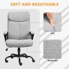51mSLpEVQS._AC_.jpg BASETBL Chaise de Bureau, Fauteuil de Bureau, Siege d’Ordinateur Rembourrée Épaisse, Chaise Ergonomique en Tissu avec Haut Dossier, Soutien Lombaire et Accoudoirs (Gris)