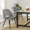 51o7uHSZgfS._AC_.jpg SONGMICS Lot de 2 Chaises de Salle à Manger, Chaise de Loisirs Moderne en Velours, Chaise de Cuisine rembourrée avec Pieds en métal, pour Salon, Gris LDC81GY