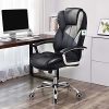 51o8H26s8vL._AC_.jpg SONGMICS Fauteuil de Bureau, Large Assise rembourrée, avec Appui-tête, Hauteur réglable, Ergonomique, Noir OBG57B