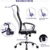 51oGGuKSXL._AC_.jpg Exofcer Fauteuil de Bureau à Domicile en Maille Incurvée à Dossier Haut Chaise D'ordinateur Pivotante Chaise de Bureau Confortable (Gris)