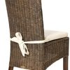 Lot de 6 chaises Racine Moka en Osier
