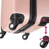 51ousCrfQpL._AC_.jpg tectake 800763 Lot de 4 Valises de Voyage en ABS, Empilables, Poignée Télescopique, avec Valises à roulettes et Trousse de Toilette - diverses Couleurs au Choix - (Or Rose | no. 403409)