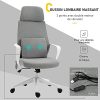 51pQpBPKviS._AC_.jpg Chaise de bureau tissu fauteuil bureau massant coussin lombaire intégré hauteur réglable pivotante 360° gris