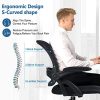 51qIjGdruLS._AC_.jpg COMHOMA Chaise de Bureau Fauteuil Pivotant Siège Ergonomique en Maille Respirant avec Accoudoirs Pliables Fonction Berçante Réglable en Hauteur (Noir)