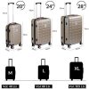 51t8mNwoLKL._AC_.jpg Set de 3 valises rigides Champagne Or 4 Roues 360° Bagage 2 poignées de Transport Plastique ABS Serrure Cadenas à Combinaison Malle Voyage léger Vacances