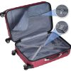 TecTake Set de 3 valises de Voyage de ABS | avec Serrure à Combinaison intégrée | poignée télescopique | roulettes 360° - diverses Couleurs au Choix (Bordeaux| no. 402670)