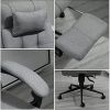 51uaBbWgAyS._AC_.jpg Fauteuil de bureau manager capitonné chaise de bureau inclinable réglable ergonomique repose-pied rétractable tétière lin gris