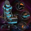 51uxPSVA4lL._AC_.jpg Yaheetech Chaise Gaming Fauteuil Gamer Ergonomique avec Appui-tête, Soutien Lombaire Ajustables, Accoudoir Réglable, Siège Pivotant, Charge de 140kg, Néon Bleu