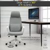 51v6ZfNOIuS._AC_.jpg Chaise de bureau tissu fauteuil bureau massant coussin lombaire intégré hauteur réglable pivotante 360° gris
