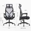 51vRXx52W-L._AC_.jpg Dripex Chaise de Bureau Ergonomique roulante avec Repose Pieds Rétractable, Siège de Bureau Pivotante en Filet, Capacité de Charge 110 kg