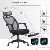 51wef1t69L._AC_.jpg Dripex Chaise de Bureau Ergonomique roulante avec Repose Pieds Rétractable, Siège de Bureau Pivotante en Filet, Capacité de Charge 110 kg