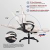 51wjh8LxhhS._AC_.jpg Dowinx Chaise Gaming Ergonomique Fauteuil de Bureau et PC avec Support Lombaire de Massage, Modèle Vantage Siège de Travail en Cuir PU Haut Dossier pivotant réglable avec Repose Pied (Blanc)