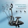 51xOBB0OQKL._AC_.jpg MFAVOUR Chaise de Bureau Fauteuil Bureau Ergonomique Siège en Maille de Haute Élasticité avec 3D Accoudoir, Dossier Confortable de Design Courbe en S, Charge Max. 200kg, Grande Taille pour 180cm
