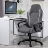 51xRtkFiDL._AC_.jpg Fauteuil de Bureau Massant Chaise Pivotant Hauteur Réglable Grand Confort 6 Points de Massage avec Télécommode 64 x 68,5 x 116,5-124 cm Gris