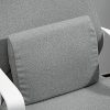 61o49a-9T3S._AC_.jpg Chaise de bureau tissu fauteuil bureau massant coussin lombaire intégré hauteur réglable pivotante 360° gris
