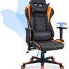 Acethrone Chaise de Jeu Ergonomique Dossier de Chaise d'ordinateur Confortable Acethrone Chaise de Jeu Ergonomique Dossier de Chaise d'ordinateur Confortable Peut être incliné à 165° avec Appui-tête et Coussin Lombaire et accoudoirs Chaise pivotante à 360 ° réglable