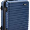 Amazon Basics Bagage rigide à roulettes - 55 cm Taille cabine, Amazon Basics Bagage rigide à roulettes - 55 cm Taille cabine, Bleu marine, Approuvé par la plupart des compagnies aériennes low cost