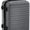 Amazon Basics Valise rigide à roulettes pivotantes de qualité avec serrure TSA intégrée - 55 cm, Gris