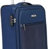 BONTOUR Valise Cabine avec Poche Avant 55x40x20m, Bagage à Main BONTOUR Valise Cabine avec Poche Avant 55x40x20m, Bagage à Main 2 Roues avec Serrure TSA (Bleu)