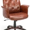BlueOcean Chaise de bureau ergonomique réglable en cuir avec accoudoirs BlueOcean Chaise de bureau ergonomique réglable en cuir avec accoudoirs et support dorsal pour chambre à coucher ou maison