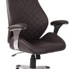 CLP Fauteuil De Bureau Layton en Similicuir Ou Cuir I CLP Fauteuil De Bureau Layton en Similicuir Ou Cuir I Chaise De Bureau Hauteur Réglable Et Pivotante I Surface D'Assise Rembourrée I Accoudoirs, Couleur:café, matière:Similicuir