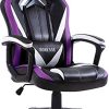 Chaise Gaming Violet, Fauteuil Gamer avec Massage, Fauteuil de Jeu Chaise Gaming Violet, Fauteuil Gamer avec Massage, Fauteuil de Jeu PC pour Adultes, Chaise de Bureau Style Racing Grand, Chaise d'ordinateur de gaming avec Accoudoir, Ergonomique Chaise Racing Purple