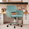 Chaise de Bureau Fauteuil Bureau Ergonomique Bacyion Pivotant Chaise à Chaise de Bureau Fauteuil Bureau Ergonomique Bacyion Pivotant Chaise à roulettes Tabouret de Bureau et Réglable en Hauteur Chaise de Chambre Confortable en Tissu Vert (Vert)